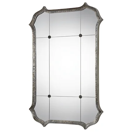 Lesina Hammered Silver Mirror